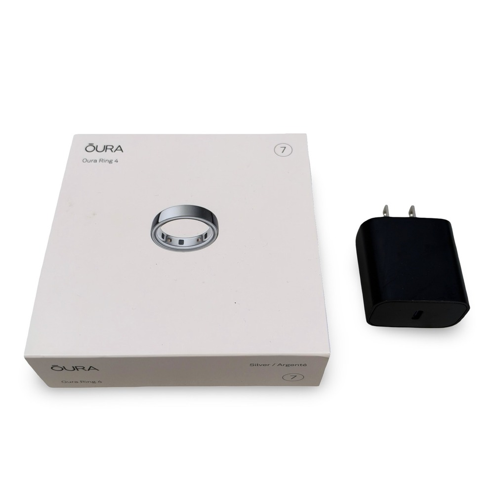 Oura Ring 4 Silver Smart Ring Size 7 Model OA11 Health Sleep Activity Tracker